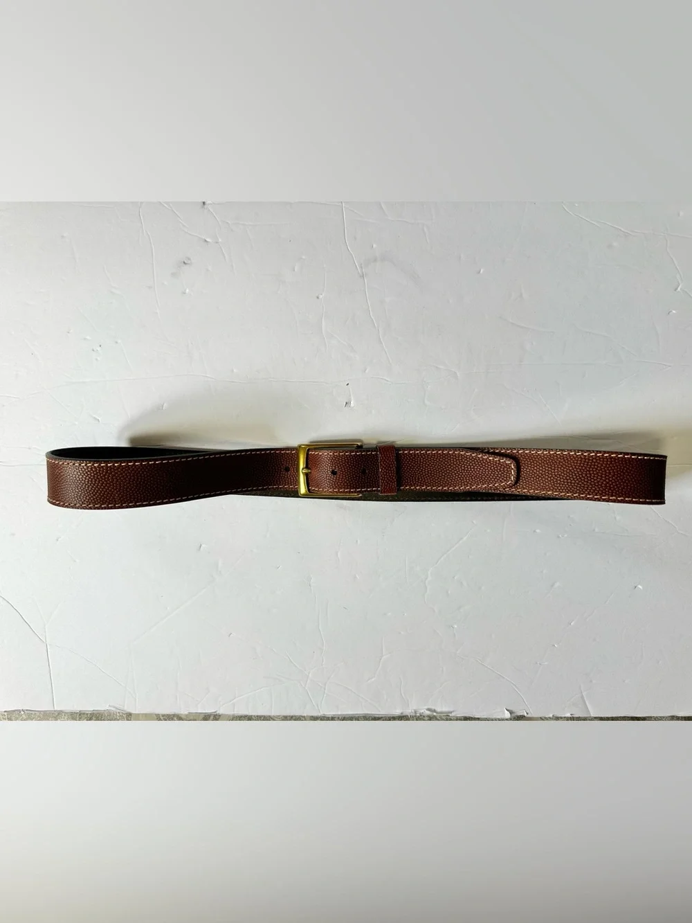 Allen Edmonds Men’s 1 1/2” Pebble Brown Genuine Leather Belt- Size 42